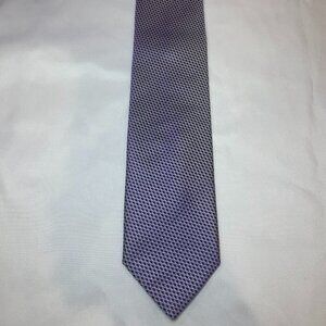 Hugo Boss 100% Silk Tie – Purple Geometric Pattern